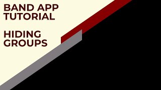 Hiding Bands in your Band App
