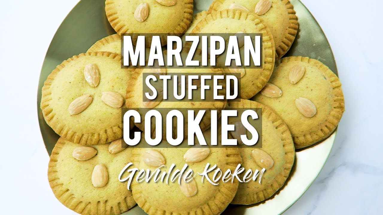 Marzipan Stuffed Cookies Gevulde Koeken Youtube 