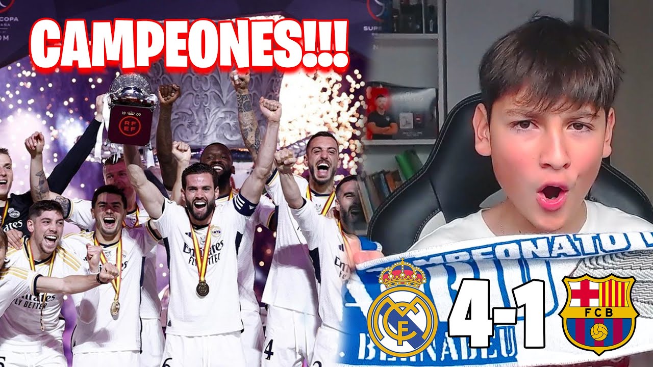 REACCIONANDO AL REAL MADRID 4 FC BARCELONA 1 - YouTube