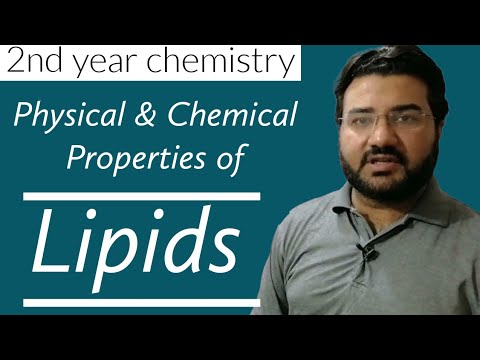 Physical and Chemical Properties of Lipids (Biochemistry) | 2nd year chemistry | Chapter 14 | Lipids