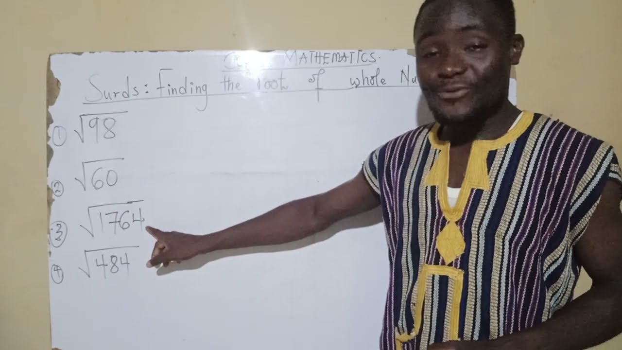 Square root of numbers without calculator (surds - radical numbers)