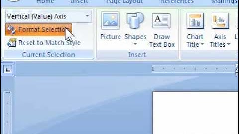 How to change the scale of the vertical axis in a chart in a document