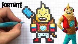 TUTO DESSIN GLACE PIXEL ART FORTNITE