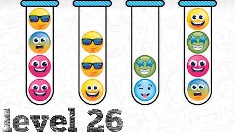 Emoji Ball Sort Puzzle Level 26 Android & iOS  #trydra #BallSortalllevel #EmojiBallSort #ballsort