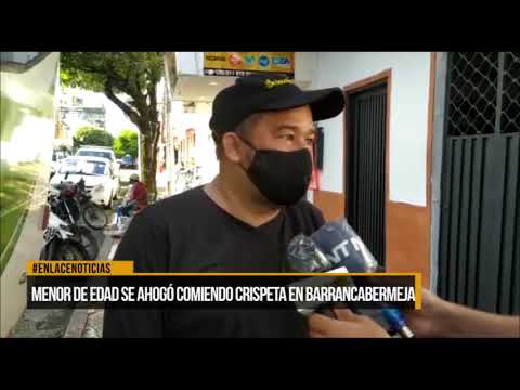 Menor de edad se ahogo comiendo crispetas en Barrancabermeja