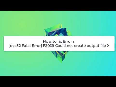 Delphi : How to fix Error :  [dcc32 Fatal Error] F2039 Could not create output file X