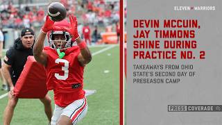 Press Coverage: Devin McCuin, Jay Timmons stand out on Ohio State’s second day of camp