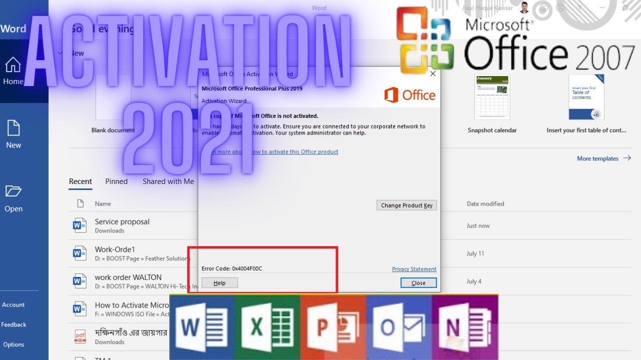 Solve The Problem Of Microsoft Office and Activate it ForLlifetime 2021