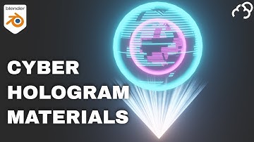 Cyber Hologram Material Preset for Blender