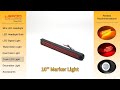 10‘’ 10-30V 15pcs LED Turn Stop Brake Reverse Fog Rear Position LED Tail Lights Bar LED Truck Lights