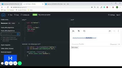 Colour Text in Froala Editor JSFiddle