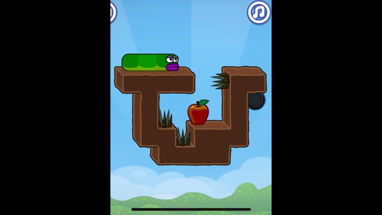 Apple worm walkthrough level 22  