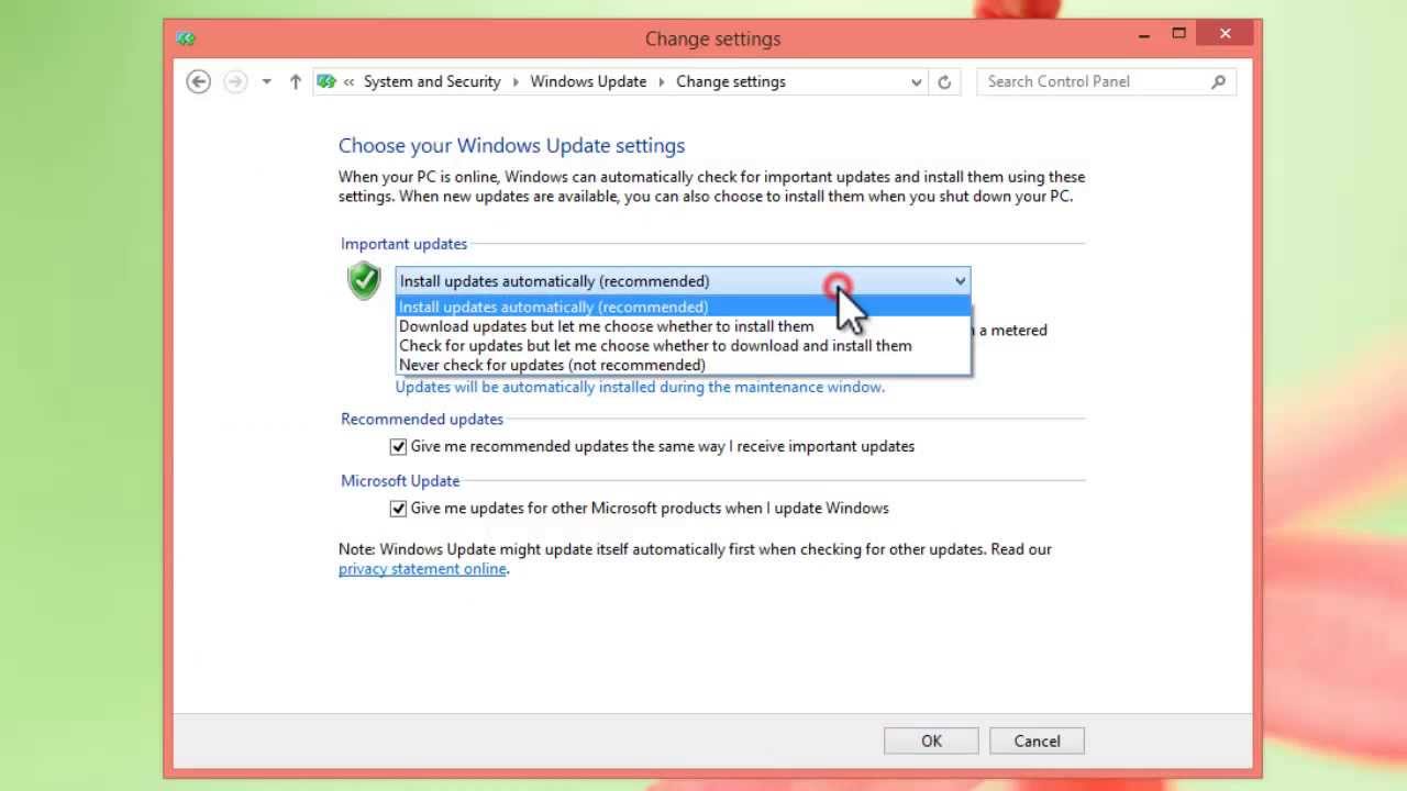 How To Turn Off Automatic Update In Windows 8 8 1 YouTube