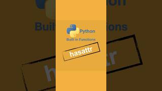 hasattr Python Built-in Functions #coding #python #programming
