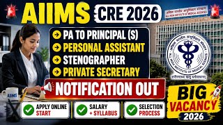 Aiims Cre notification out PA post