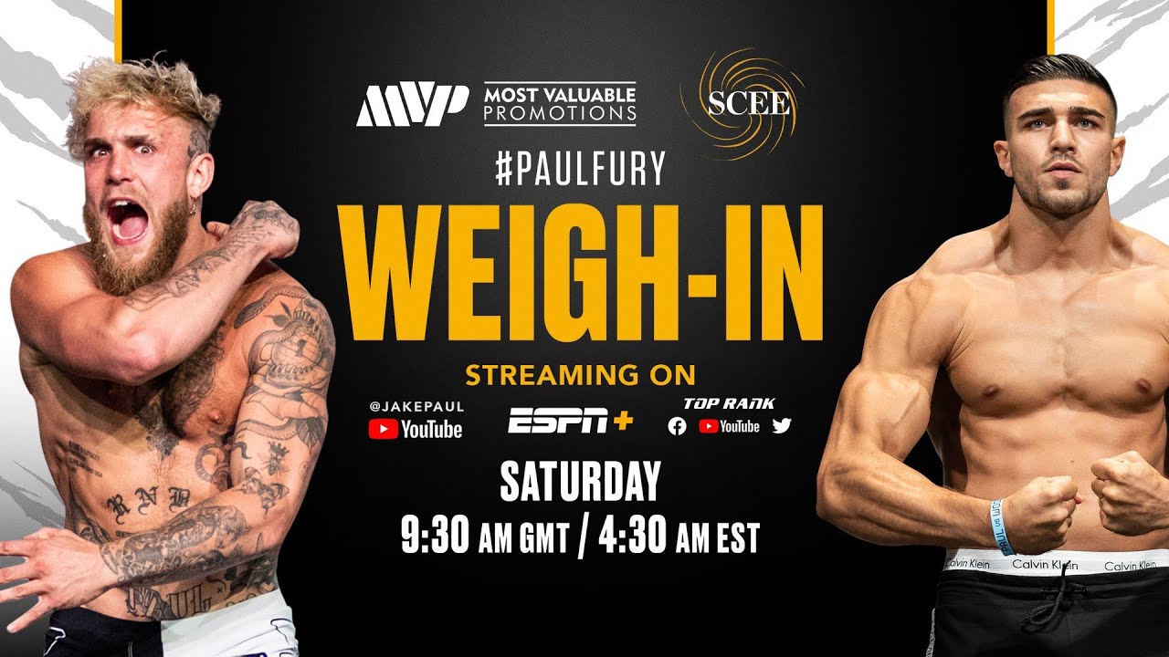 Jake Paul vs Tommy Fury OFFICIAL WEIGH-IN FULL