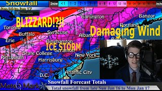 Major Winter Storm Takes Aim on the East : Blizzard Conditions, Damaging Ice, Hurricane Force Gusts