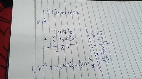 Addition  of Octal  Number system.