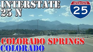 I-25 North - Colorado Springs - Colorado - 4K Highway Drive