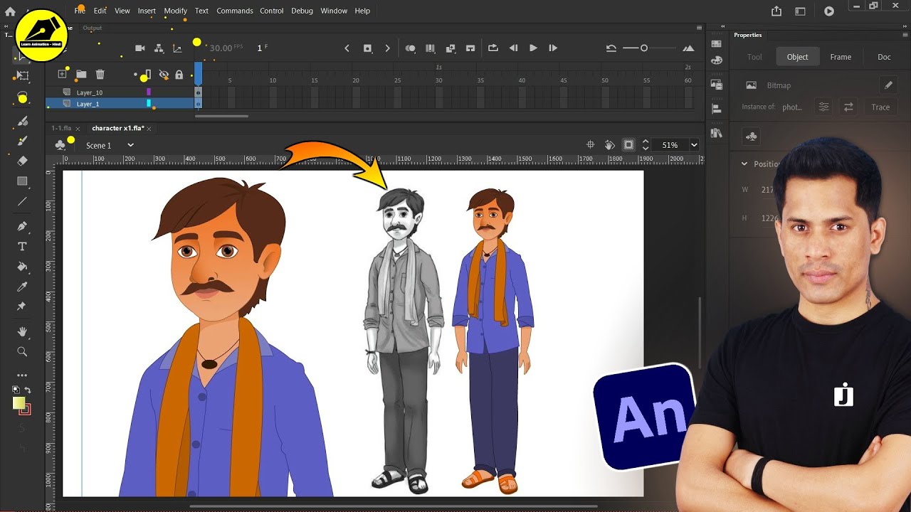 How To Create Cartoon Character For YouTube Animated Video | Graphic Design | 