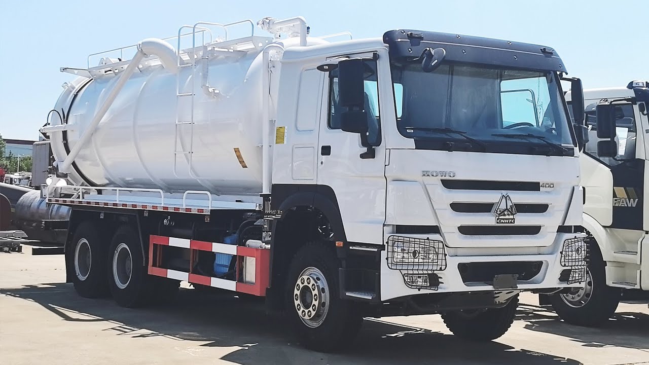Howo 20 cbm vacuum suction pump truck