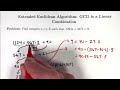 Extended Euclidean Algorithm: Expressing GCD as a Linear Combination