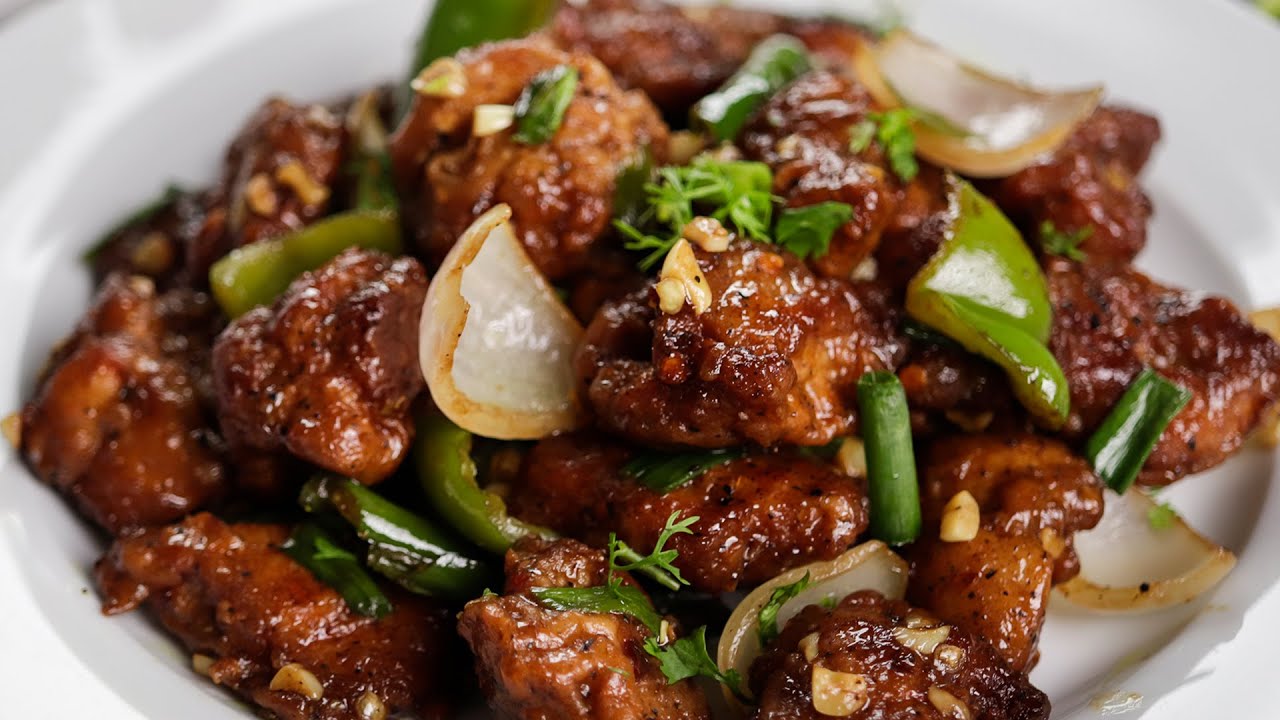 Black Pepper Chicken recipe ! Chilli Chicken In Black Pepper Sauce