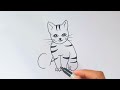 CAT Words Drawing - How To Draw a CAT From Letter CAT Easy Step By Step