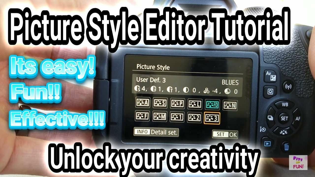 Canon Rebel EOS T7i : Picture Style Editor tutorial - YouTube