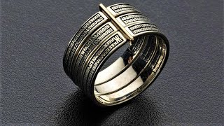 Кольцо серебряное | Серебряное кольцо &quot;Псалом 90&quot;