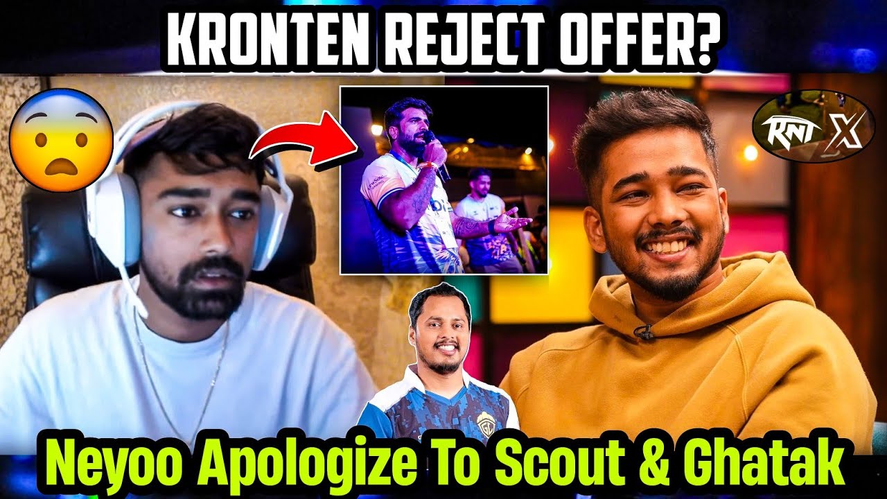 Neyoo Said Sorry To Scout & Ghatak🚨😱 Neyoo Reply Kronten Reject Join GodLike Offer😳