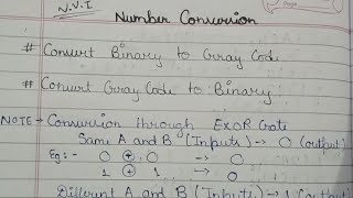 Binary to Gray Code and Gray Code to Binary Conversion | Number Conversion | IT Education 