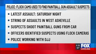 Juveniles identified in series of paintball assaults in NC using FLOCK police say