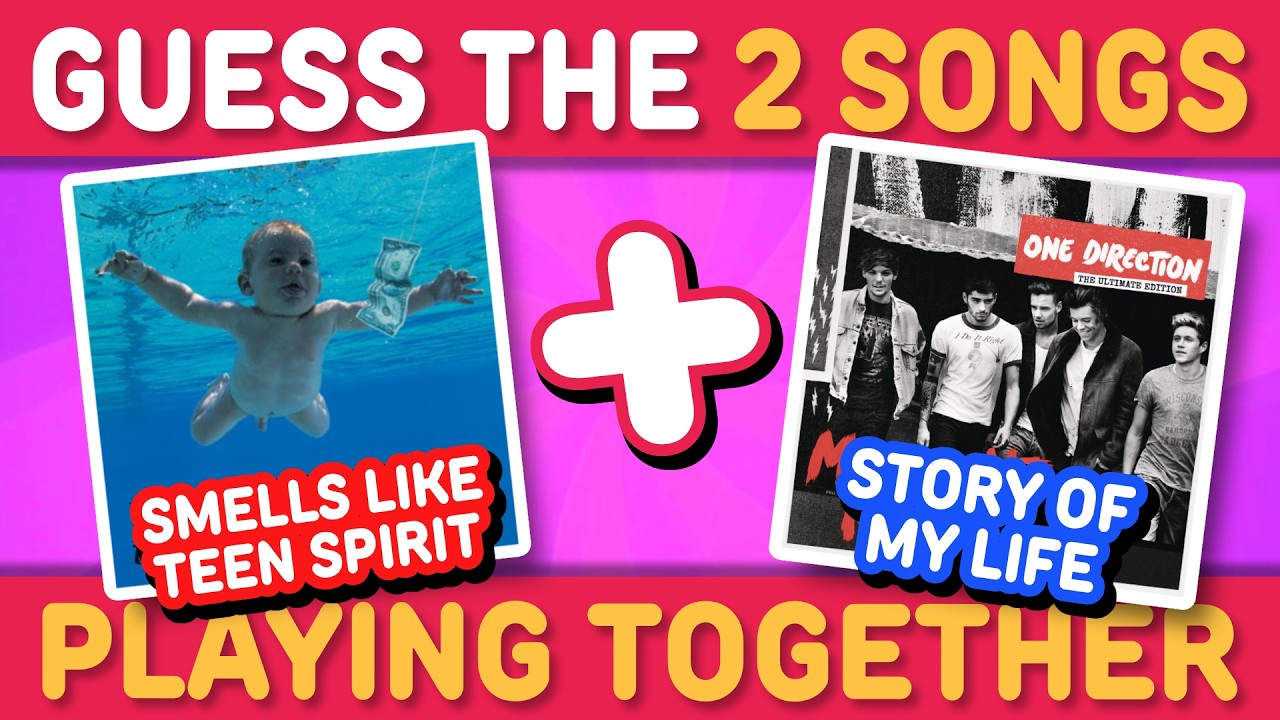 GUESS THE 2 SONGS PLAYING AT THE SAME TIME 🎶 🤯 ROCK VS. POP | Song Quiz