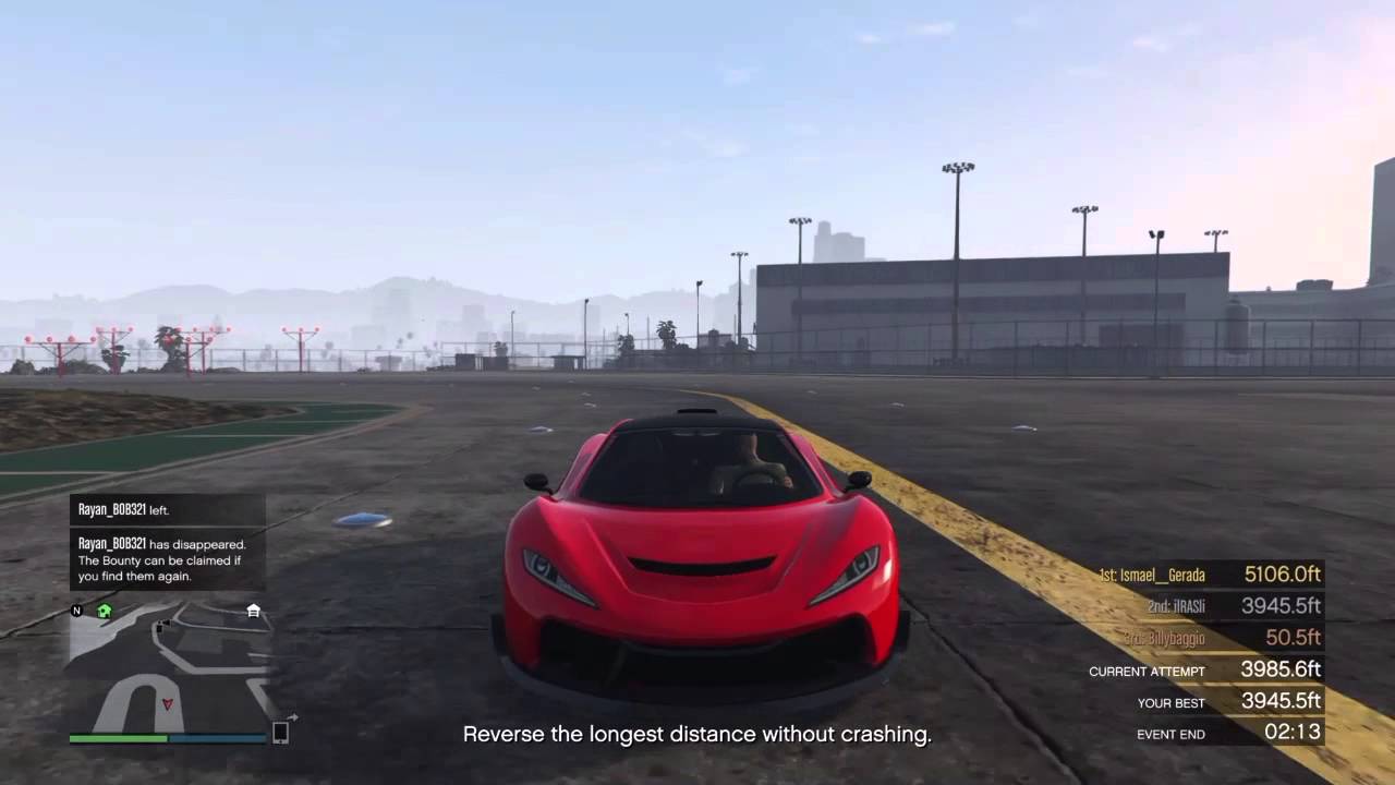 GTA V FREEMODE EVENTS UPDATE - Reverse Driving Challenge [DLC] - YouTube