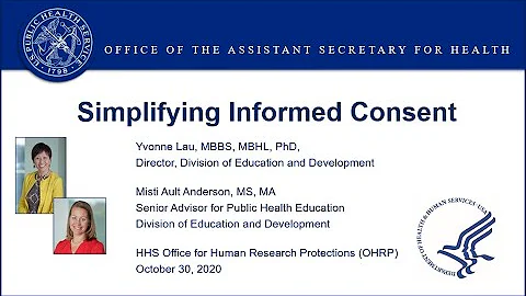 Simplifying Informed Consent (with OHRP)