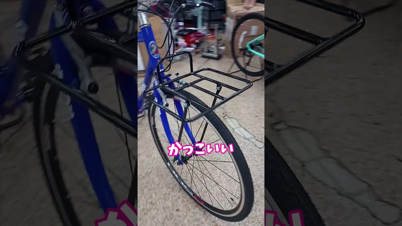人気のクロスバイクにオシャレなフロントラックを取り付けました。GIOS