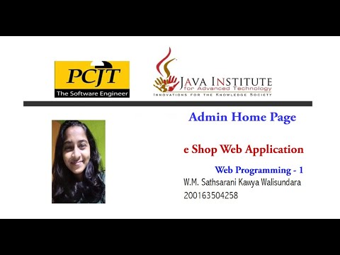 Web Project Task 41 | 1st year | Semester 01 | Java Institute | eShop web application