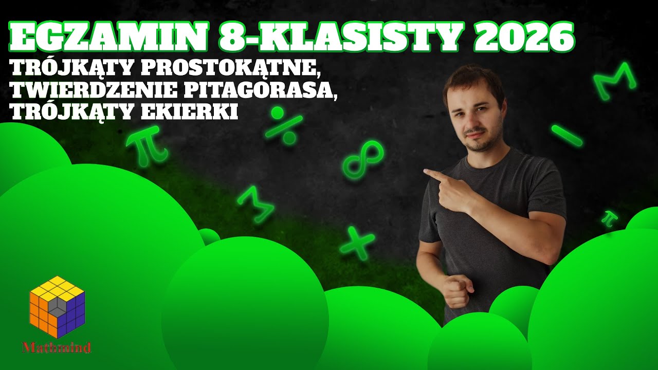 📝 Egzamin 8-klasisty 2025 - Twierdzenie Pitagorasa, Trójkąty ekierki📝