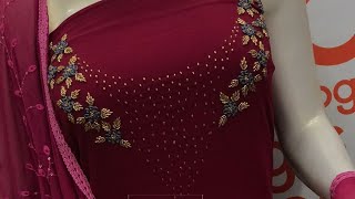 Latest party wear churidar materials, Georgette salwar suit, silk Churidar suit, Heavy worked suits screenshot 3