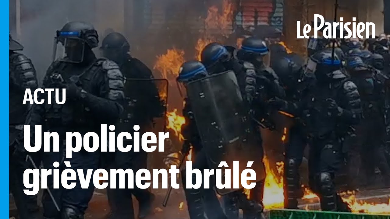 Un policier touché par un cocktail molotov lors de la manifestation du 1er Mai à Paris
