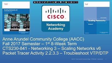 AACC - CTS230 - Scaling Networks v6 - Fall 2017 - TS VTP & DTP 2.2.3.3 - Week #2