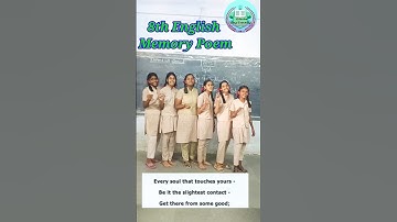 8th English MemoryPoem/ Making Life Worthwhile- Recitation with action/Can U guess this tune?Comment