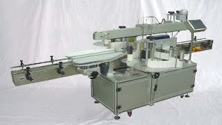 Flat surface bottles front back labeling machine double sided labeller etiquetadora de dos lados
