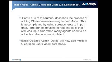 Basic OpEasy User Training V3.3