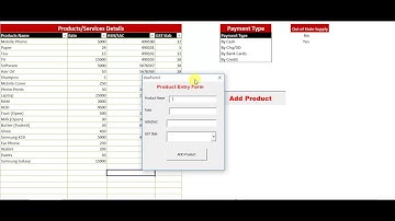 Part-2 How to add products in Excel GST Billing Software V2