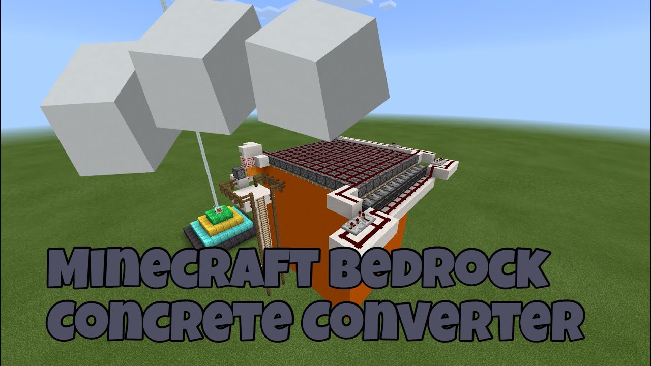 Minecraft Bedrock How to Make a Concrete Converter 1.16.2 YouTube