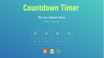 Countdown Timer with HTML, CSS & JavaScript | Complete Tutorial || #countdown #html #css#javascript