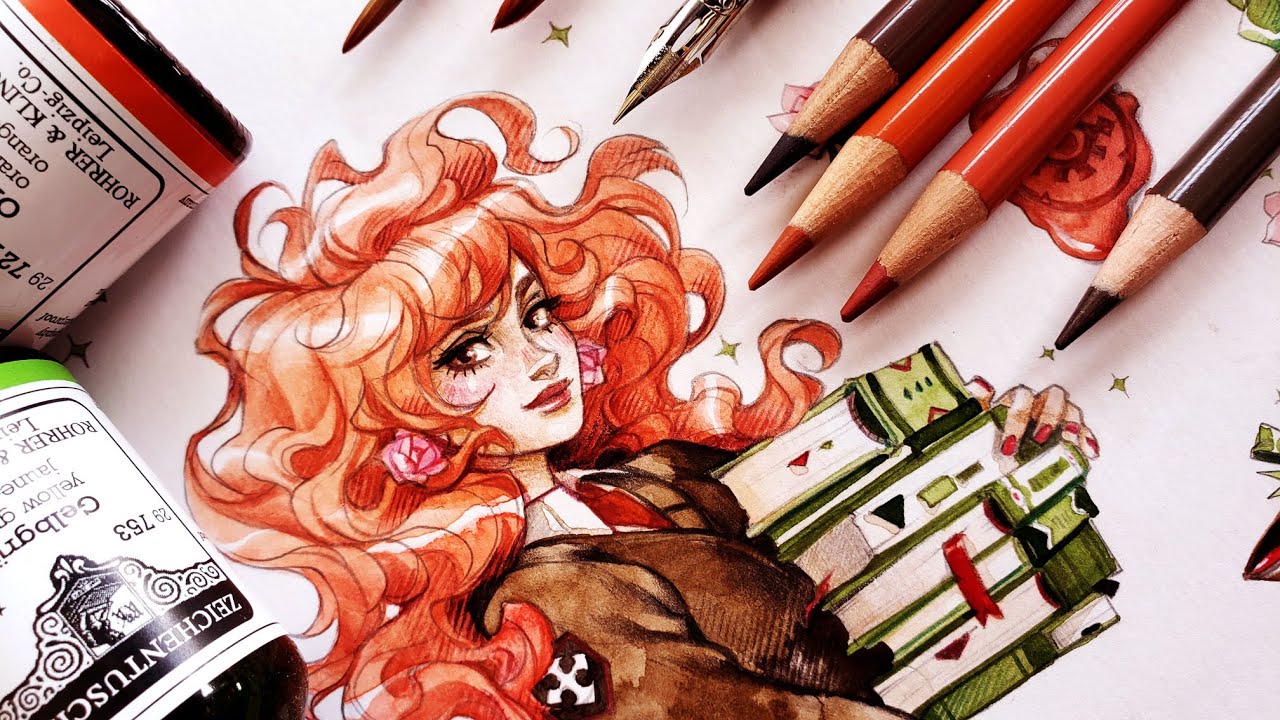 Switching from Digital to Traditional media! \\ draw with me YouTube