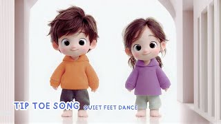 Tip Toe Tip Toe | Cute Chibi Kids Song | Soft & Fun Preschool Dance #3dcartoon #kidssong #preschool